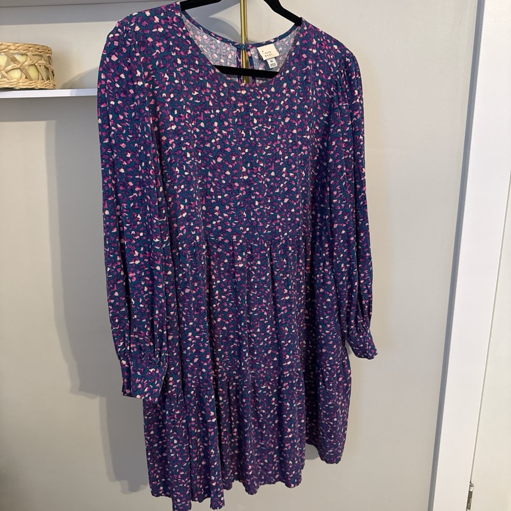 Dress in Blue and Pink